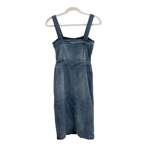 Indigo Run Womens Denim Button Front Dress Sz S - Picture 3 of 5